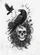 Two Black Crows Skull Roses Thorny Vines - Dark Art Lover Gift Baseball Jersey - 6