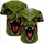 Fearsome Tyrannosaurus Rex Roaring Head, Open Mouth, Sharp White Teeth - Prehistoric Wildlife Lover Gift Baseball Jersey - 5