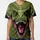 Fearsome Tyrannosaurus Rex Roaring Head, Open Mouth, Sharp White Teeth - Prehistoric Wildlife Lover Gift Baseball Jersey - 3