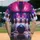 Bowling Ball Pins Polished Lane Neon Club Bokeh - Bowling Enthusiast Game Night Gift Baseball Jersey - 2