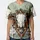 Prominent Bull Skull Tribal Western Yoke Stripe Accents - Ranch Lifestyle Gift Baseball Jersey - 3
