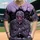Mummy Emerging Cracked Wall with Glowing Purple Eyes Halloween Party - Horror Fan Gift Baseball Jersey - 1