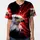 Majestic Eagle Orange Eyes Jagged Red Energy Black Background - For Wildlife Enthusiasts Baseball Jersey - 3