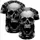 Screaming Human Skulls Root Tendrils Swirling Smoky Textures - Macabre Lifestyle Gift Baseball Jersey - 5