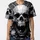 Screaming Human Skulls Root Tendrils Swirling Smoky Textures - Macabre Lifestyle Gift Baseball Jersey - 3
