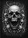 Screaming Human Skulls Root Tendrils Swirling Smoky Textures - Macabre Lifestyle Gift Baseball Jersey - 6