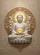 Serene Buddha Statue Golden Lotus Floral Mandala - Meditation Gift for Yoga Lover Baseball Jersey - 6