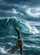 Ocean Wave Human Hand Staff - Nature Journey Gift for Ocean Explorer Baseball Jersey - 6