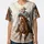 Cowboy Galloping Horse Desert Landscape with Sand and Rocky Hills - Western Lifestyle Gift Baseball Jersey - 3