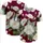 Maroon Background White Flowers Yellow Centers Green Leaves - Floral Lover Gift Baseball Jersey - 5