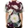 Maroon Background White Flowers Yellow Centers Green Leaves - Floral Lover Gift Baseball Jersey - 4