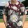 Maroon Background White Flowers Yellow Centers Green Leaves - Floral Lover Gift Baseball Jersey - 1