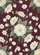 Maroon Background White Flowers Yellow Centers Green Leaves - Floral Lover Gift Baseball Jersey - 6