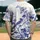 Blue White Porcelain Bird Chrysanthemum Floral Branch - Wildlife Lover Gift Baseball Jersey - 2