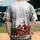 Jovial Santa Claus Sleigh Reindeer Snowy Forest - Christmas Gift for Holiday Hosts Baseball Jersey - 2