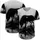 Majestic Dark Silhouetted Wolf Rippled Pool Bare Trees Misty Forest - Nature Lover Gift Baseball Jersey - 5