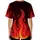 Red Orange Flames Rising Glowing Fire Outlines Tendrils Licks - Lover Gift Statement Baseball Jersey - 4