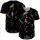 Masked Japanese Samurai Warrior Dark Armor Katana Swords Red Scarf - Action Fan Gift Baseball Jersey - 5