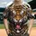 Ferocious Roaring Tiger Head Glowing Eyes Bloody Fangs Golden Stripes - Wildlife Lover Gift Baseball Jersey - 1