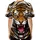 Ferocious Roaring Tiger Head Glowing Eyes Bloody Fangs Golden Stripes - Wildlife Lover Gift Baseball Jersey - 4