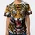 Ferocious Roaring Tiger Head Glowing Eyes Bloody Fangs Golden Stripes - Wildlife Lover Gift Baseball Jersey - 3