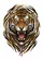 Ferocious Roaring Tiger Head Glowing Eyes Bloody Fangs Golden Stripes - Wildlife Lover Gift Baseball Jersey - 6