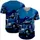 Dynamically Angled Blue Semi-Truck Speed Cityscape - Driving Enthusiast Gift for Truck Driver Baseball Jersey - 5