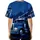 Dynamically Angled Blue Semi-Truck Speed Cityscape - Driving Enthusiast Gift for Truck Driver Baseball Jersey - 4