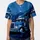 Dynamically Angled Blue Semi-Truck Speed Cityscape - Driving Enthusiast Gift for Truck Driver Baseball Jersey - 3