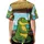 Green Cartoon Alligator Tiki Bar Cocktail - Tropical Vacation Gift Baseball Jersey - 4