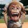 Shaggy Brown Monkey Wide Mouth Desert Landscape Wildlife Lover Gift Baseball Jersey - 2