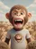 Shaggy Brown Monkey Wide Mouth Desert Landscape Wildlife Lover Gift Baseball Jersey - 6