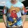 Cartoon Rooster Sombrero Guitar Beach Ocean Landscape - Summer Vacation Gift for Music Lovers Baseball Jersey - 1