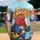 Cartoon Rooster Sombrero Guitar Beach Ocean Landscape - Summer Vacation Gift for Music Lovers Baseball Jersey - 2