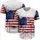 Rugged Distressed Paint Splatter American Flag - Independence Day Gift for Veterans or Military Baseball Jersey - 5