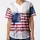 Rugged Distressed Paint Splatter American Flag - Independence Day Gift for Veterans or Military Baseball Jersey - 3
