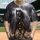 Galloping Dark Horse Flowing Mane Lightning Storm Dusty Ground - Equestrian Rider Gift Baseball Jersey - 1