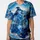 Deep Royal Blue Golden Liquid Swirls Realistic Marbling - Statement Gift Baseball Jersey - 3