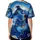 Deep Royal Blue Golden Liquid Swirls Realistic Marbling - Statement Gift Baseball Jersey - 4