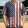 Weathered Distressed American Flag Independence Day Gift for Veterans Baseball Jersey - 1