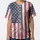 Weathered Distressed American Flag Independence Day Gift for Veterans Baseball Jersey - 3