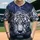 Powerful White Tiger Face Glowing Electric Blue Eyes Dark Stripes - Wildlife Lover Gift Baseball Jersey - 1