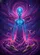 Elongated Head Alien Figure Swirling Cosmic Nebula Ringed Planets - Space Lover Gift Baseball Jersey - 6