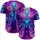Elongated Head Alien Figure Swirling Cosmic Nebula Ringed Planets - Space Lover Gift Baseball Jersey - 5