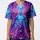 Elongated Head Alien Figure Swirling Cosmic Nebula Ringed Planets - Space Lover Gift Baseball Jersey - 3