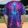 Elongated Head Alien Figure Swirling Cosmic Nebula Ringed Planets - Space Lover Gift Baseball Jersey - 2