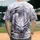 Mythical Eagle Dragon Creatures Electric Blue Eyes Swirling Fur - Fantasy Lover Gift Baseball Jersey - 2