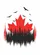 Red Maple Leaf Black Forest Birds - Canadian Pride Nature Lover Gift Baseball Jersey - 6