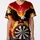 Powerful Bald Eagle Dartboard Blazing Flame - Independence Day Gift for Veterans Baseball Jersey - 3