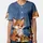 Smiling Cartoon Foxes Campfire Lake Night Sky - Wildlife Lover Gift Baseball Jersey - 3